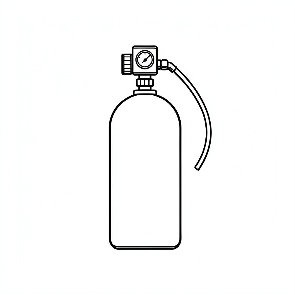 Inert gas cylinder icon