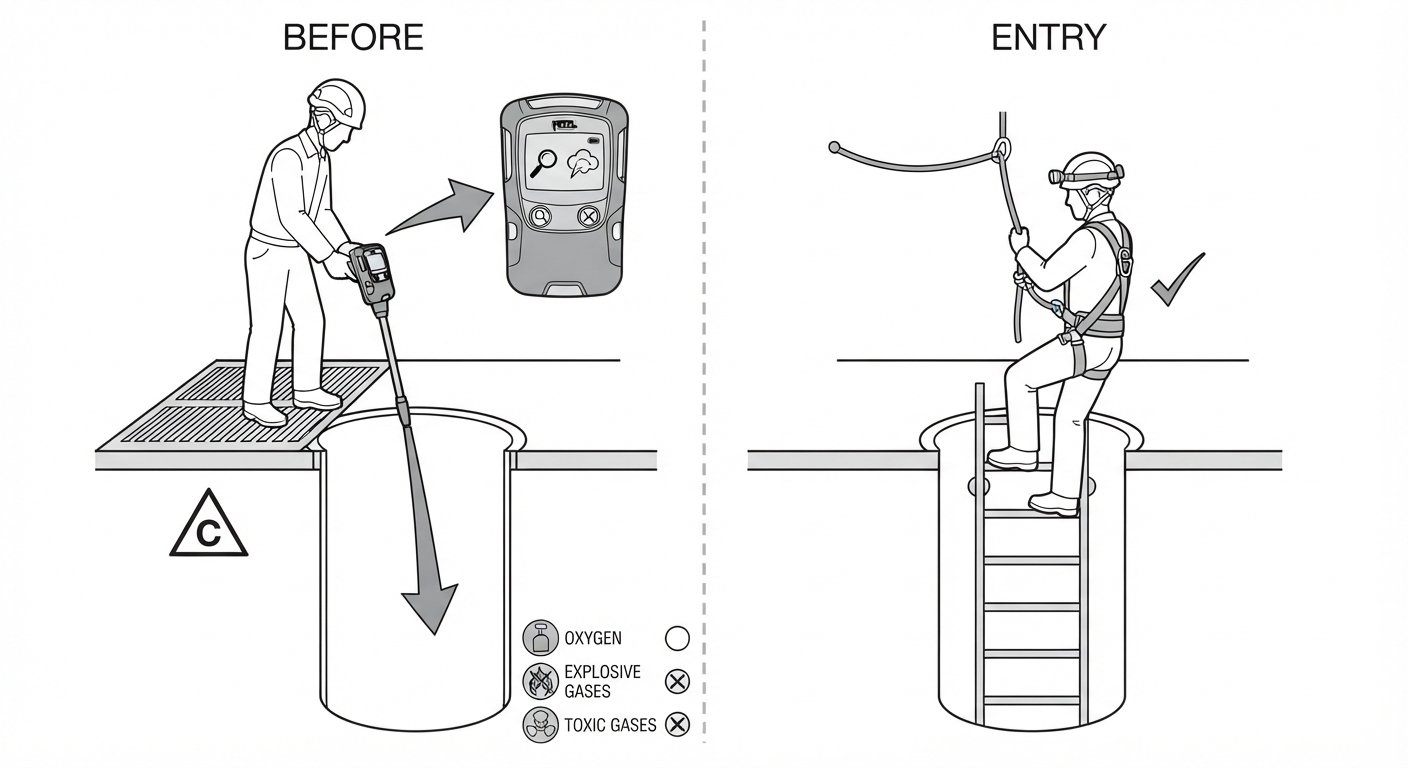 Atmospheric testing before entry new