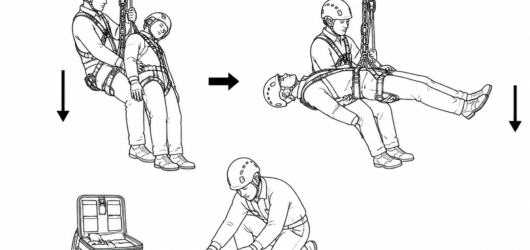 Current guidance (HSE Research Report RR708) does not support keeping a rescued casualty upright — lay them down and arrange medical assessment.