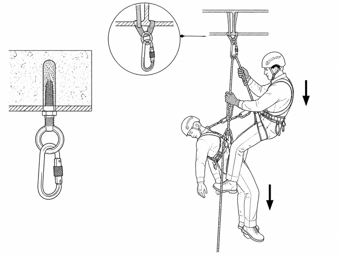 When a suspended worker cannot descend under their own power — unconscious, injured, or physically trapped in equipment — one of the fastest options available with kit already on s