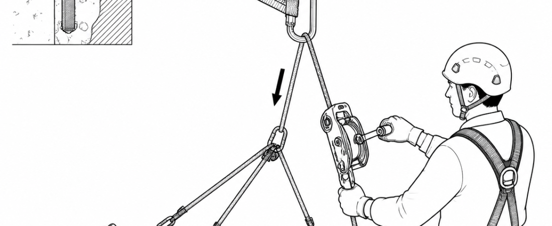 Belaying with a Winch-Descender: Rigging, Slack Control and Fall Capture