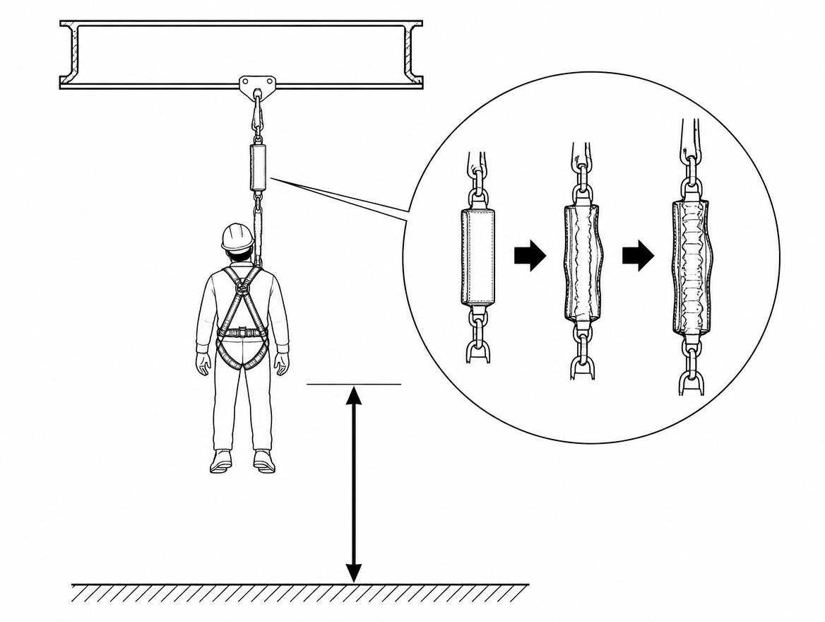 Any absorber showing full or partial deployment is withdrawn from service; its remaining deployment length is unknown.