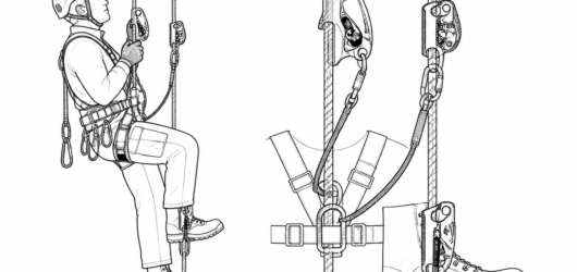 Frog system: the chest ascender holds position and keeps the torso upright while the legs do the work &mdash; the default for sustained ascents.