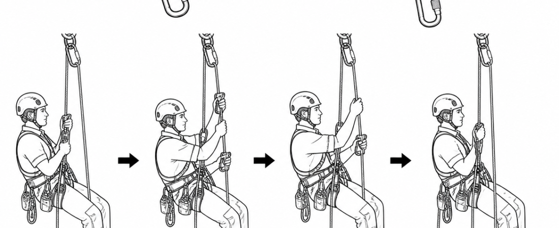 Re-Belay Ascent Technique: Passing an Intermediate Anchor Without Losing Two-Point Attachment