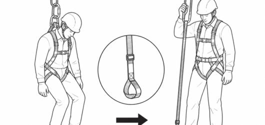 Correct: a conscious casualty deploys the suspension relief strap and stands, unloading the leg loops while the rescue is rigged.