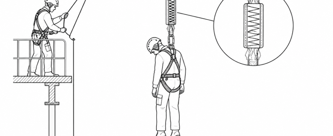 Rescuing a Person Hanging on an Energy Absorber