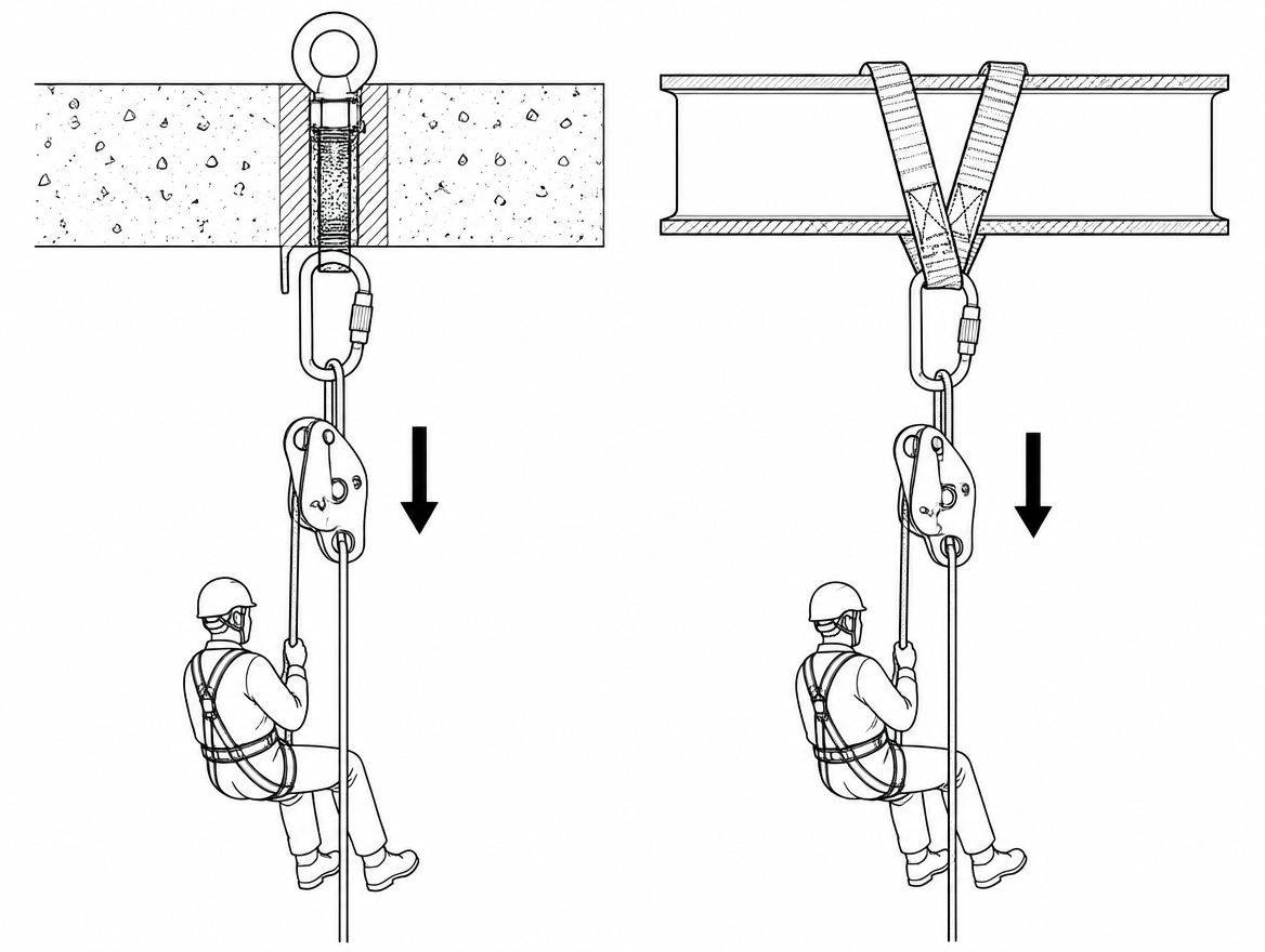 A releasable anchor is the difference between a system that can be lowered under control and a system that has to be cut, dismantled or hauled to release. Rigged correctly, a desce