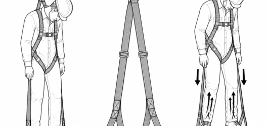 Suspension relief straps deployed: standing in the loops unloads the thigh straps and lets the calf muscles restore some venous return - possible only