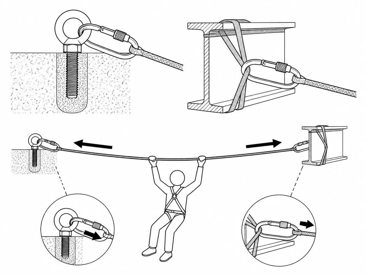 When a Tyrolean traverse fails, the cause is rarely a rope that was too weak for the person hanging on it. It is far more often a line that was pulled too tight. Tension in a near-