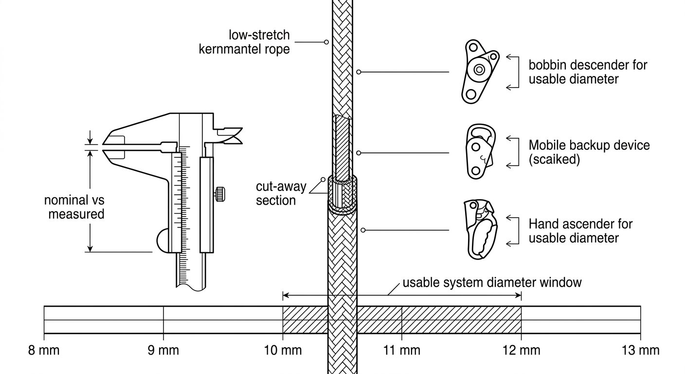 Choosing a Low-Stretch Rope Diameter: Matching Rope to Devices, Loads and Wear