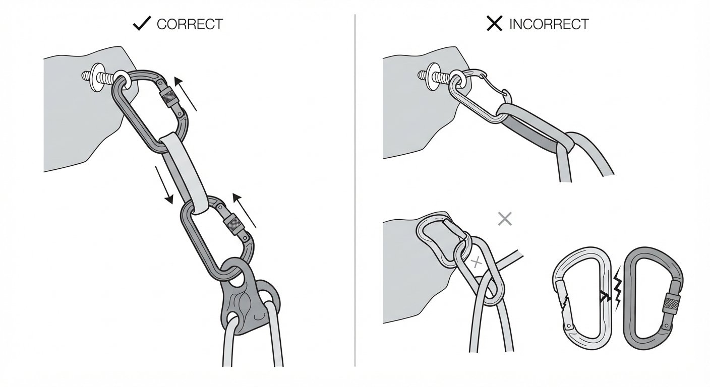 Choosing connectors for anchor rigging