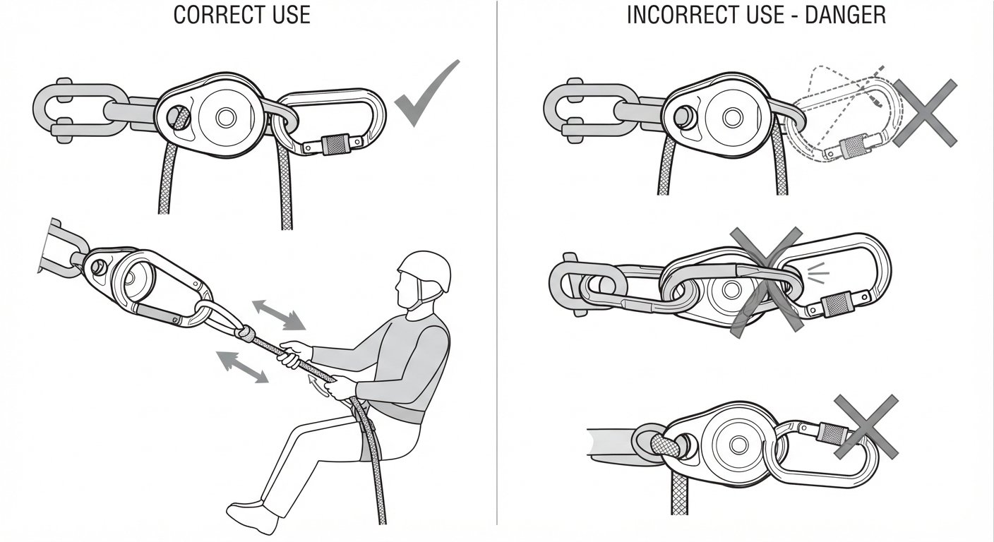 Choosing connectors for hauling and pulleys