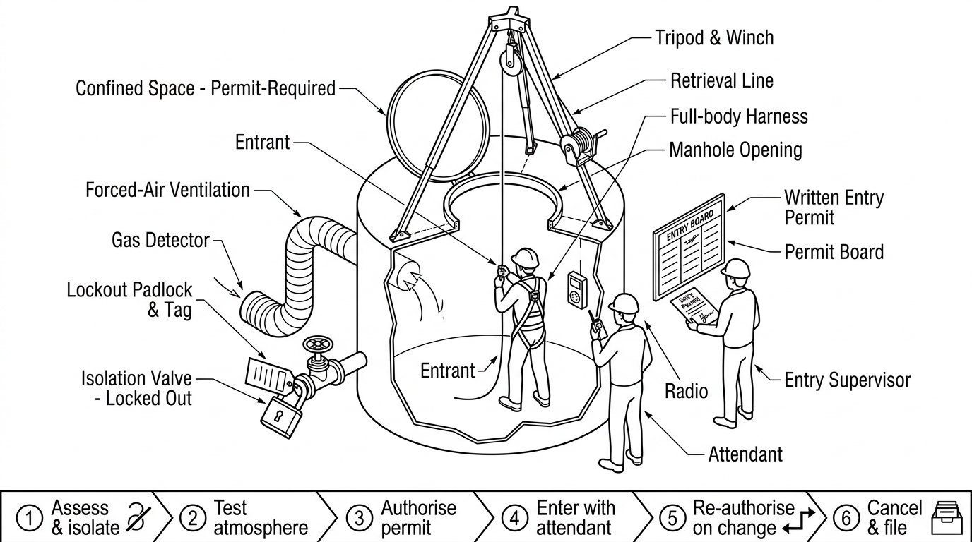 Confined Space Entry: The Permit Sequence, Step by Step