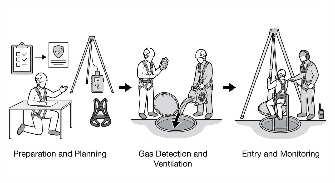 Confined space entry: the permit sequence