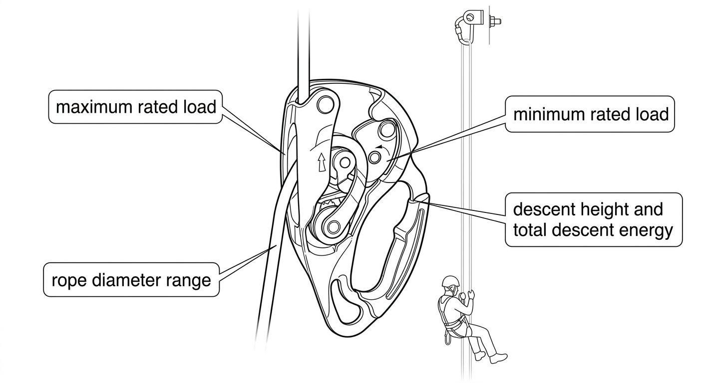 Descender Specifications and Working Loads: Reading the Numbers That Actually Limit the Job