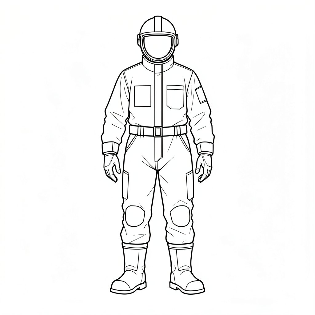 Chemical Protective Clothing: EN 14605 versus EN 13034 — technical line drawing.