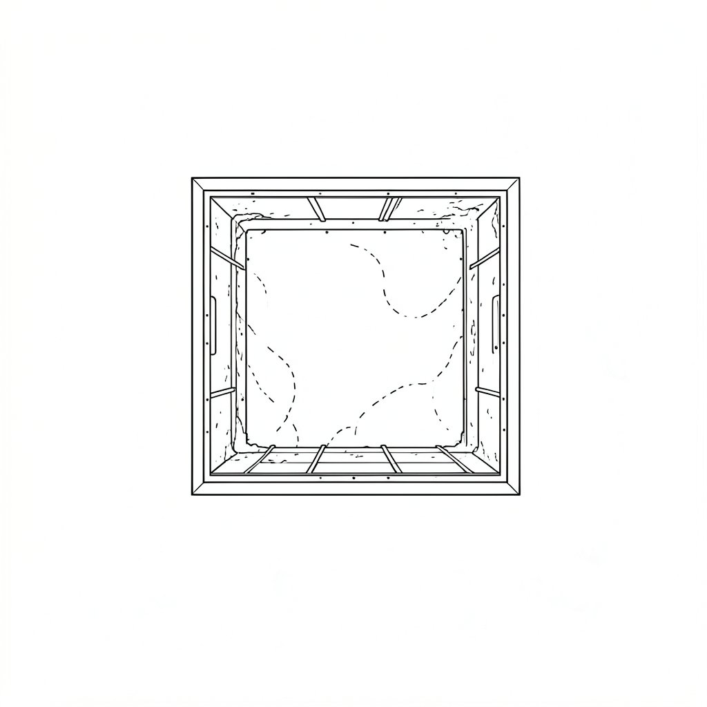 Confined Space Chemical Hazards — technical line drawing.