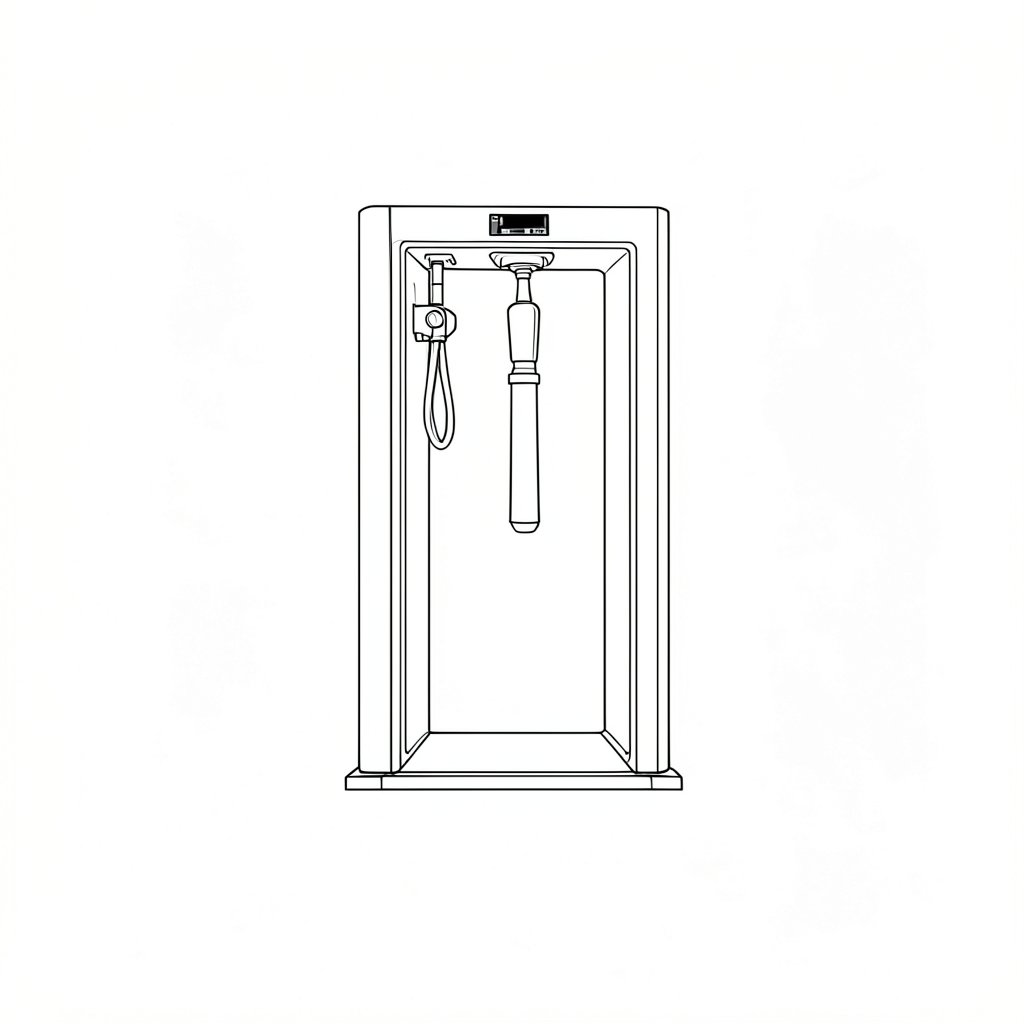 Decontamination: Emergency Showers and Eyewash — technical line drawing.
