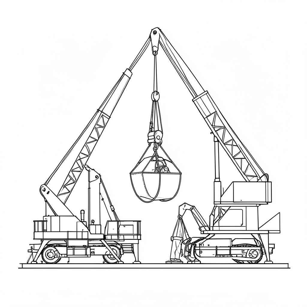 Emergency Response for a Suspended or Dropped Load — technical line drawing.