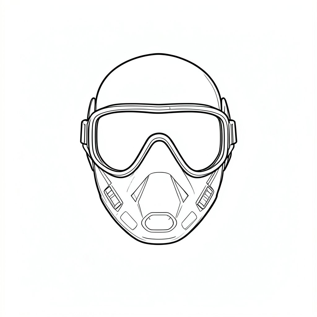 Eye and Face Protection for Tree Care Work — technical line drawing.