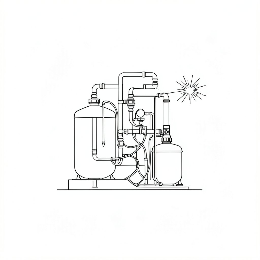 Flammable Liquid Handling and Static Control — technical line drawing.