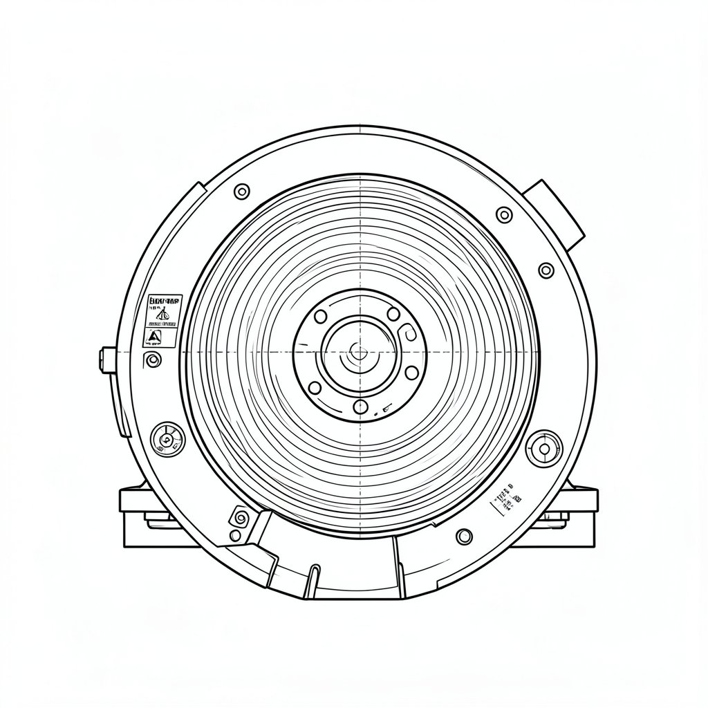 Grinding and Cutting Wheel Safety — technical line drawing.