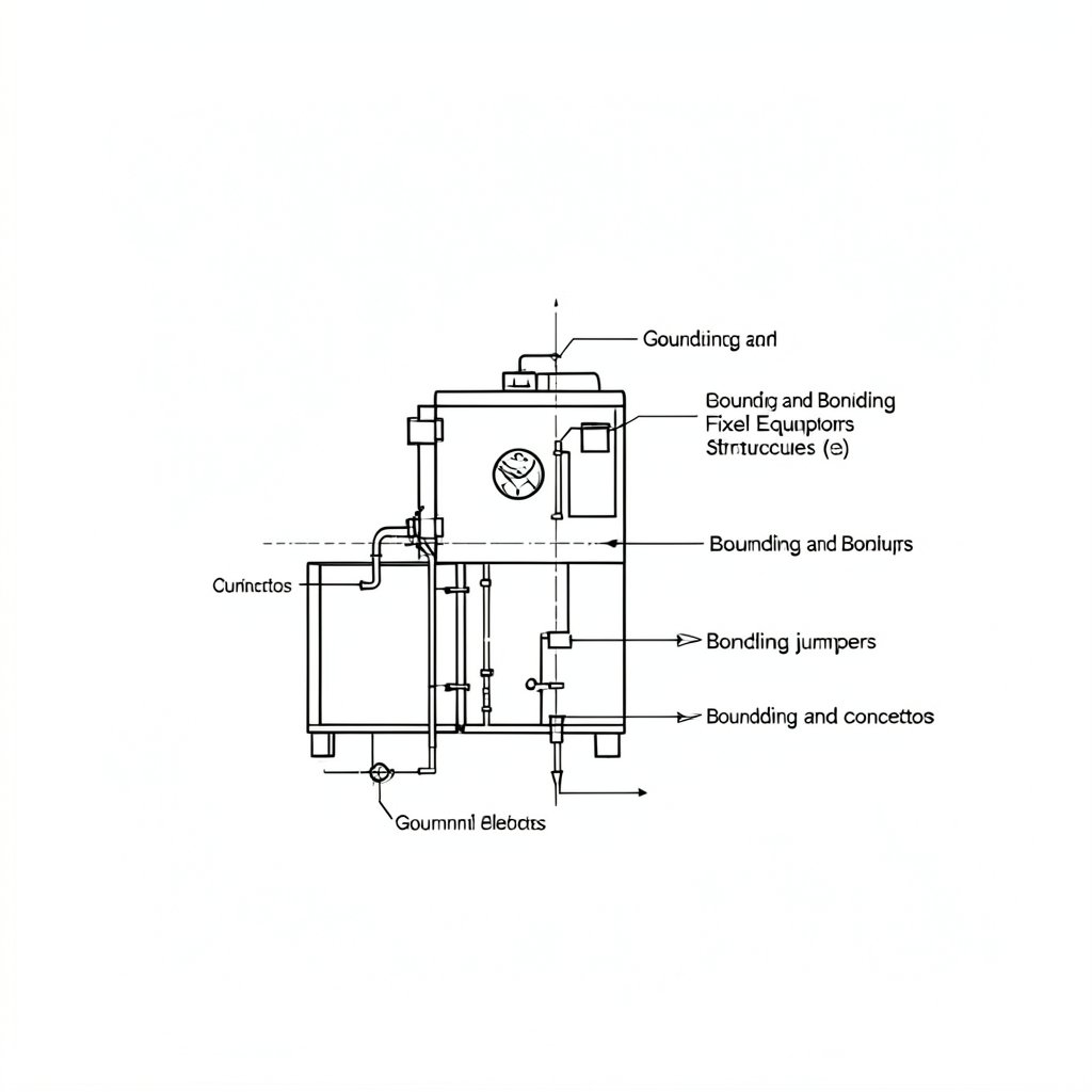 Grounding and Bonding for Fixed Equipment and Structures — technical line drawing.
