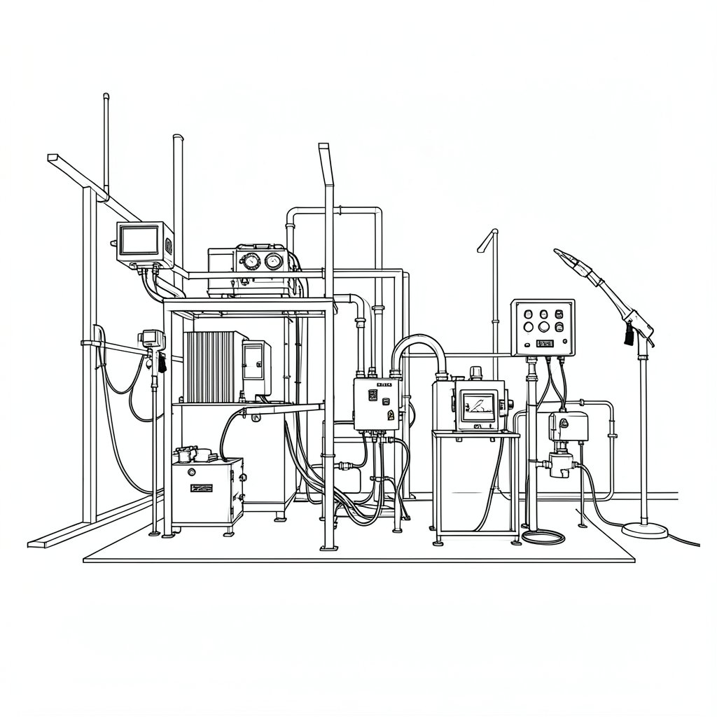 Hot Work Permits in Explosive Atmospheres — technical line drawing.