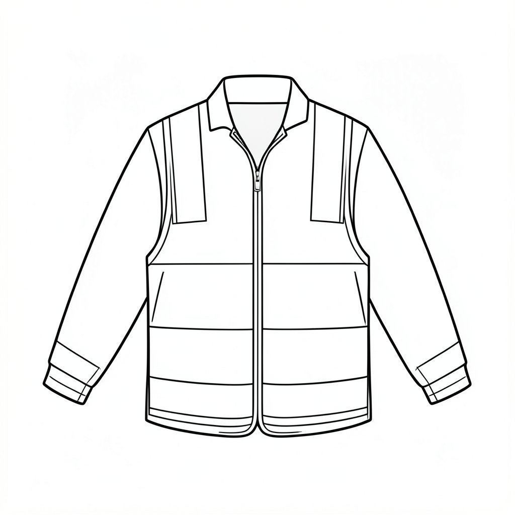 Keeping High-Visibility Clothing Effective: Class, Condition and Cleanliness — technical line drawing.