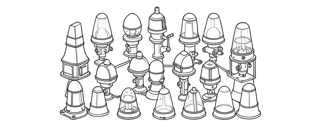 Lamps, Beacons and Warning Lights on a Works Layout