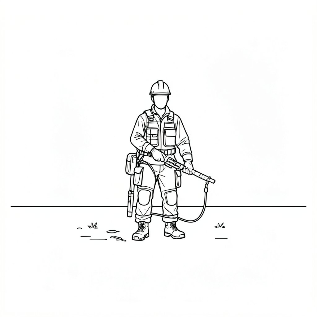Lone Working and Roadside Patrols — technical line drawing.
