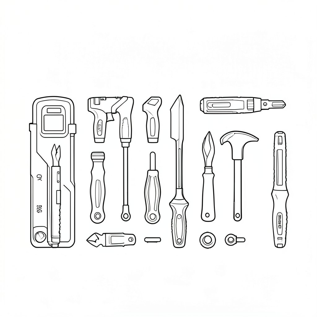 Non-Sparking Tools and Intrinsically Safe Equipment — technical line drawing.