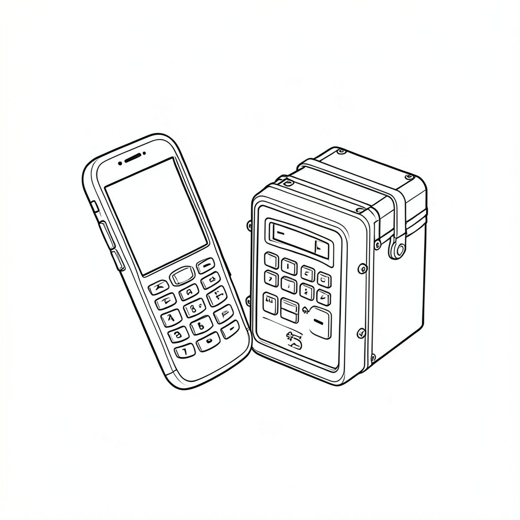 Personal Electronic Devices and Ignition Source Control — technical line drawing.