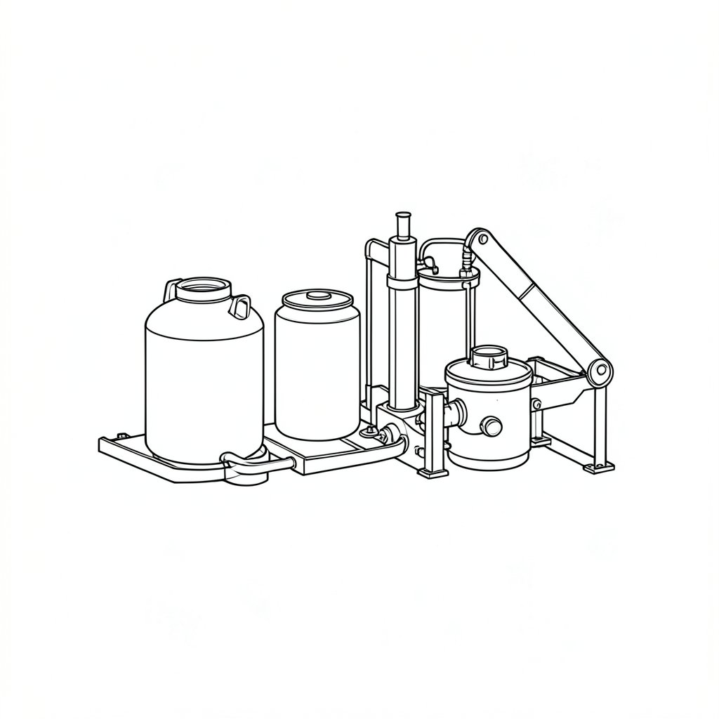 Pesticide Handling: Mixing and Loading — technical line drawing.