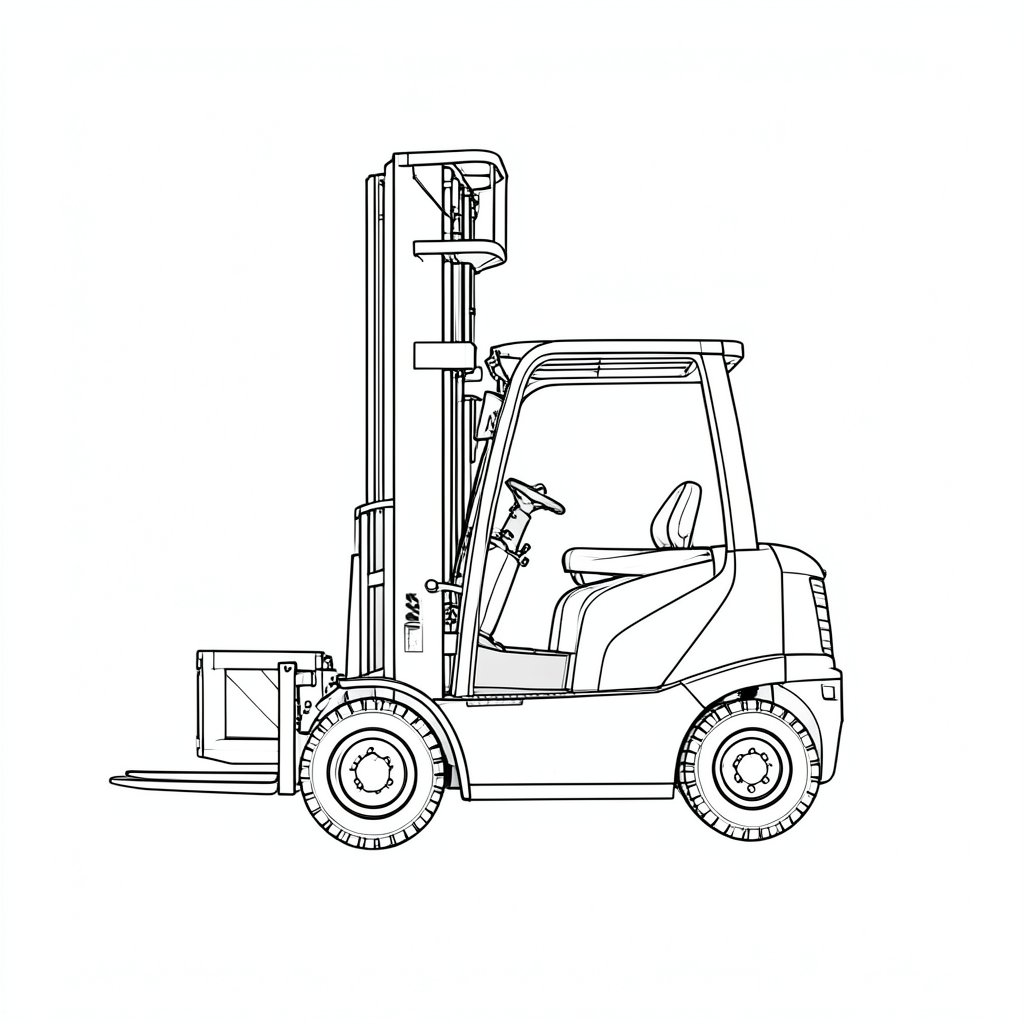 Picking at Height and Order Picker Safety — technical line drawing.