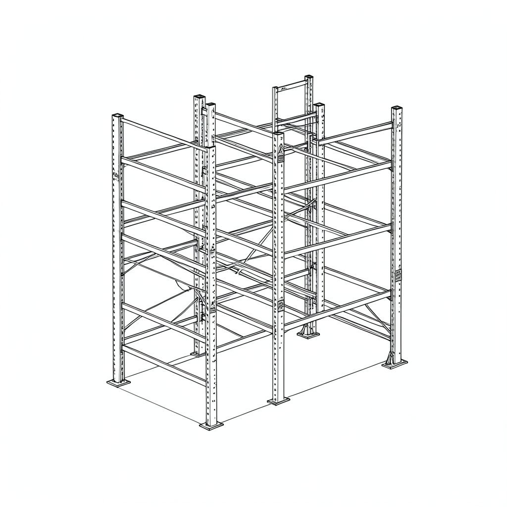 Racking Inspection and Load Limits — technical line drawing.
