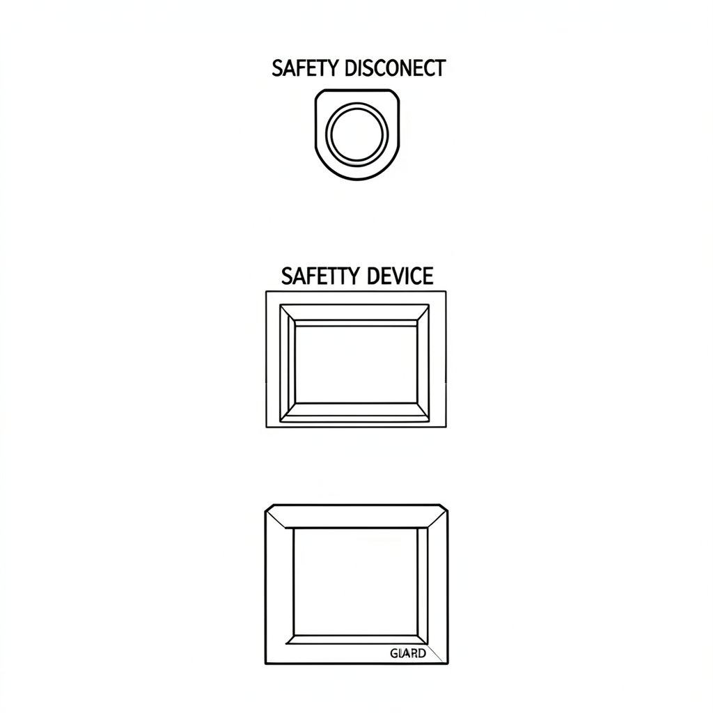 The Hierarchy of Machine Safeguarding: What Comes Before the Guard — technical line drawing.
