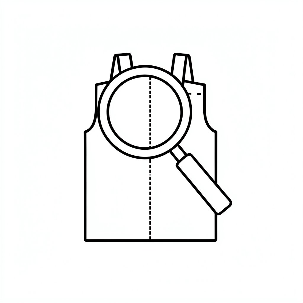 Electrostatic clothing inspection icon