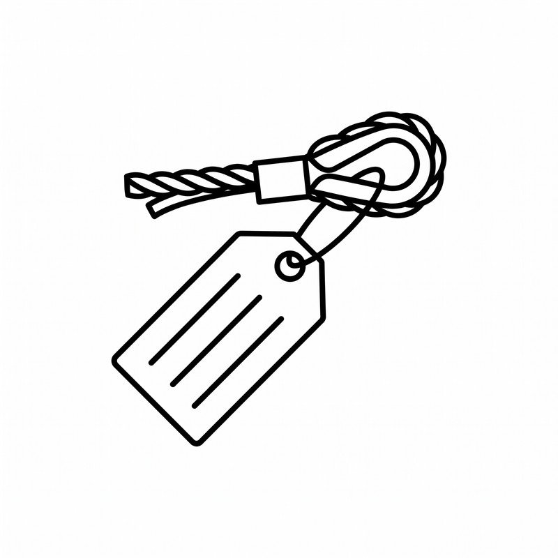 Wire rope sling identification tag icon