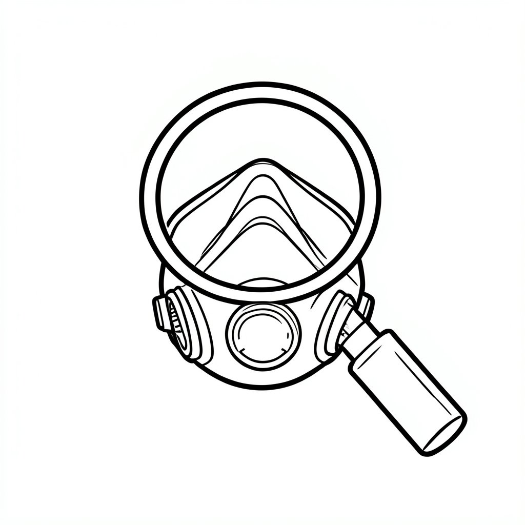 Full face mask inspection icon