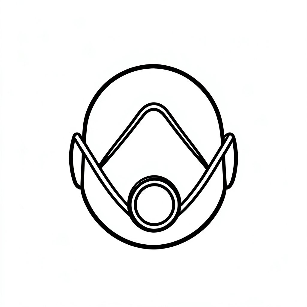 Full face respirator mask icon