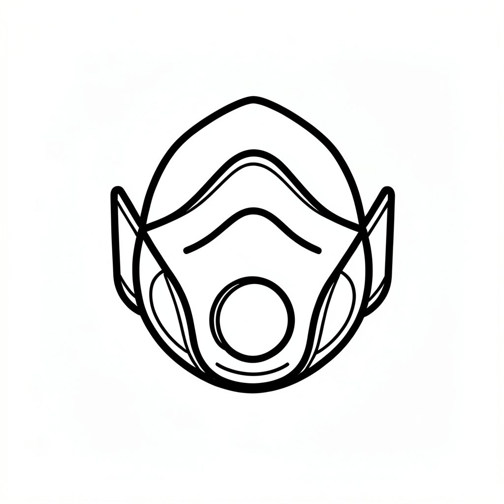 Half mask respirator icon