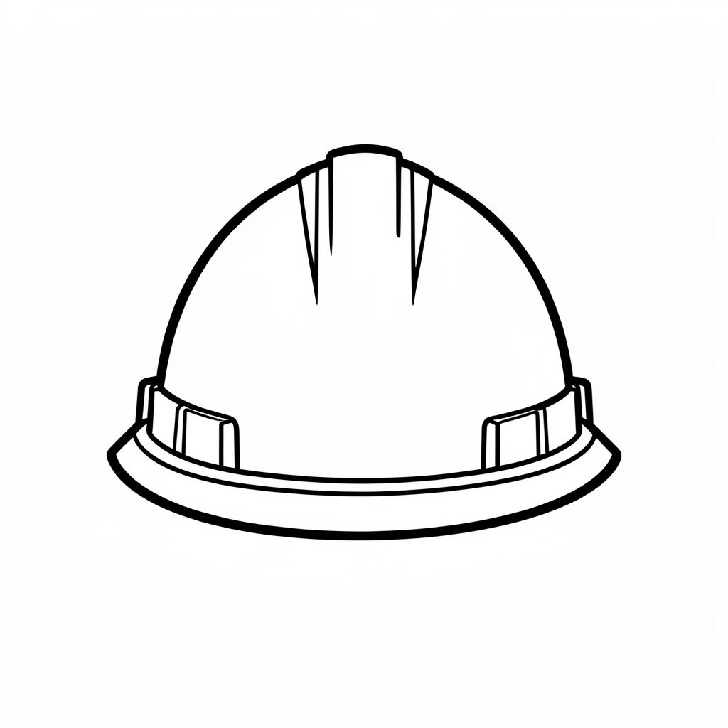 High-performance industrial helmet icon