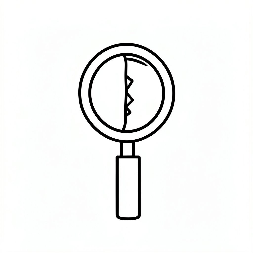 Chemical coverall seam inspection icon