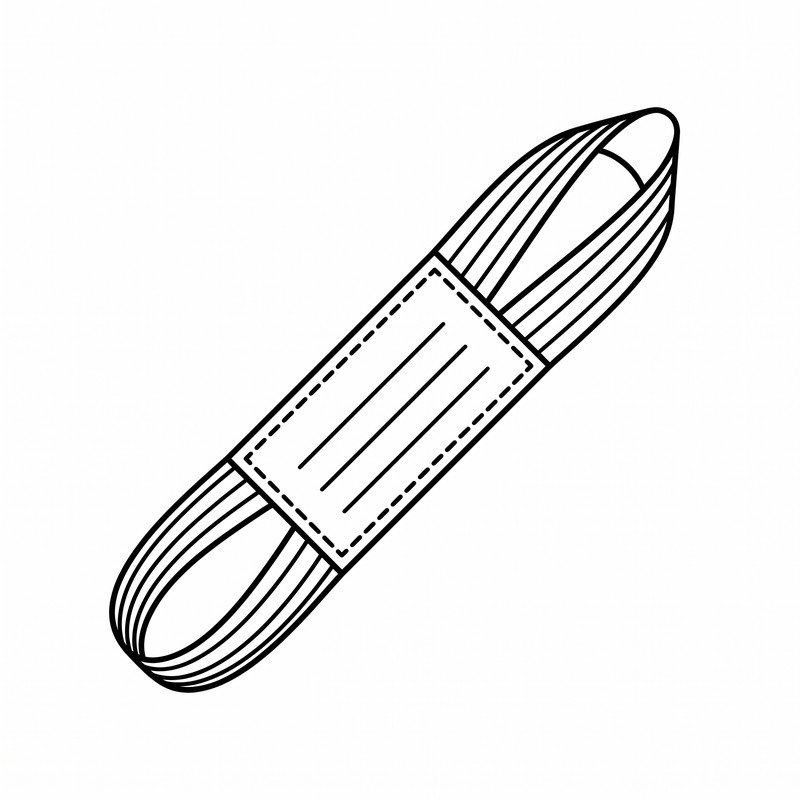 Textile sling label and colour code icon
