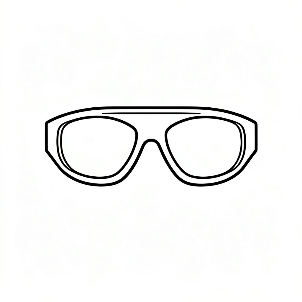 Safety glasses with side shields icon