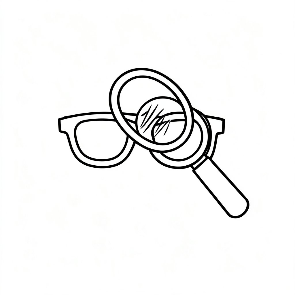 Safety glasses inspection icon