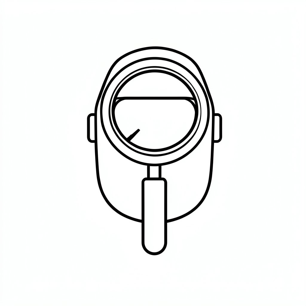 Welding helmet visor inspection icon