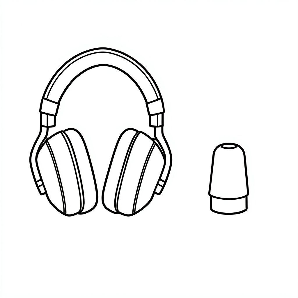 Hearing protector family types icon