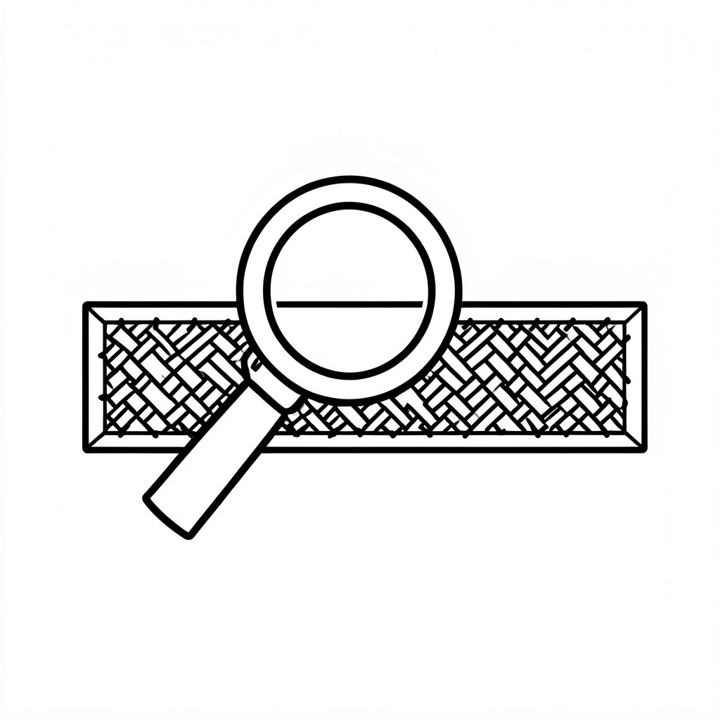 Work positioning belt stitching inspection icon